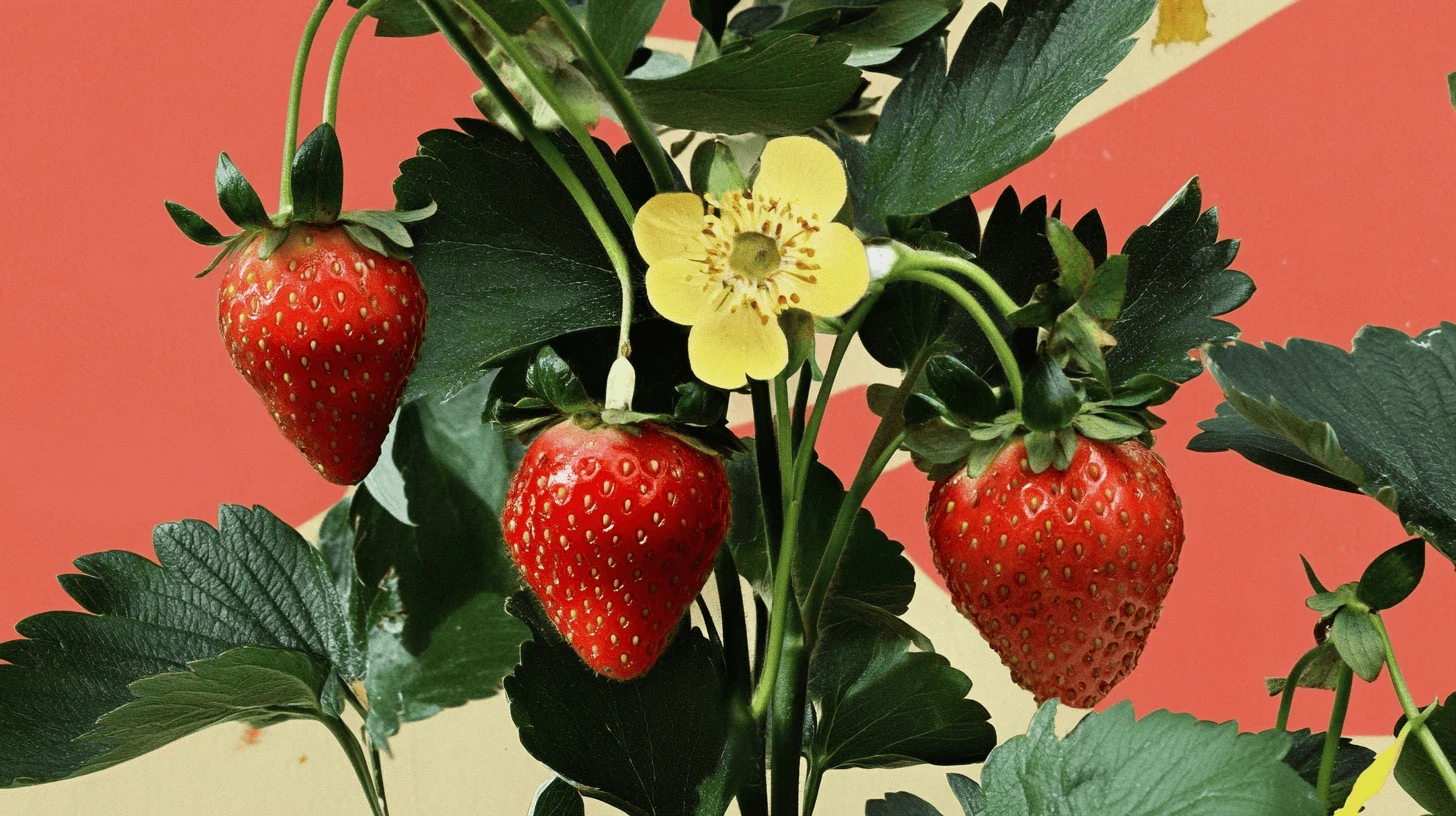 Aardbei — limited edition collage print, Stilleven series, kutdakrap Amsterdam