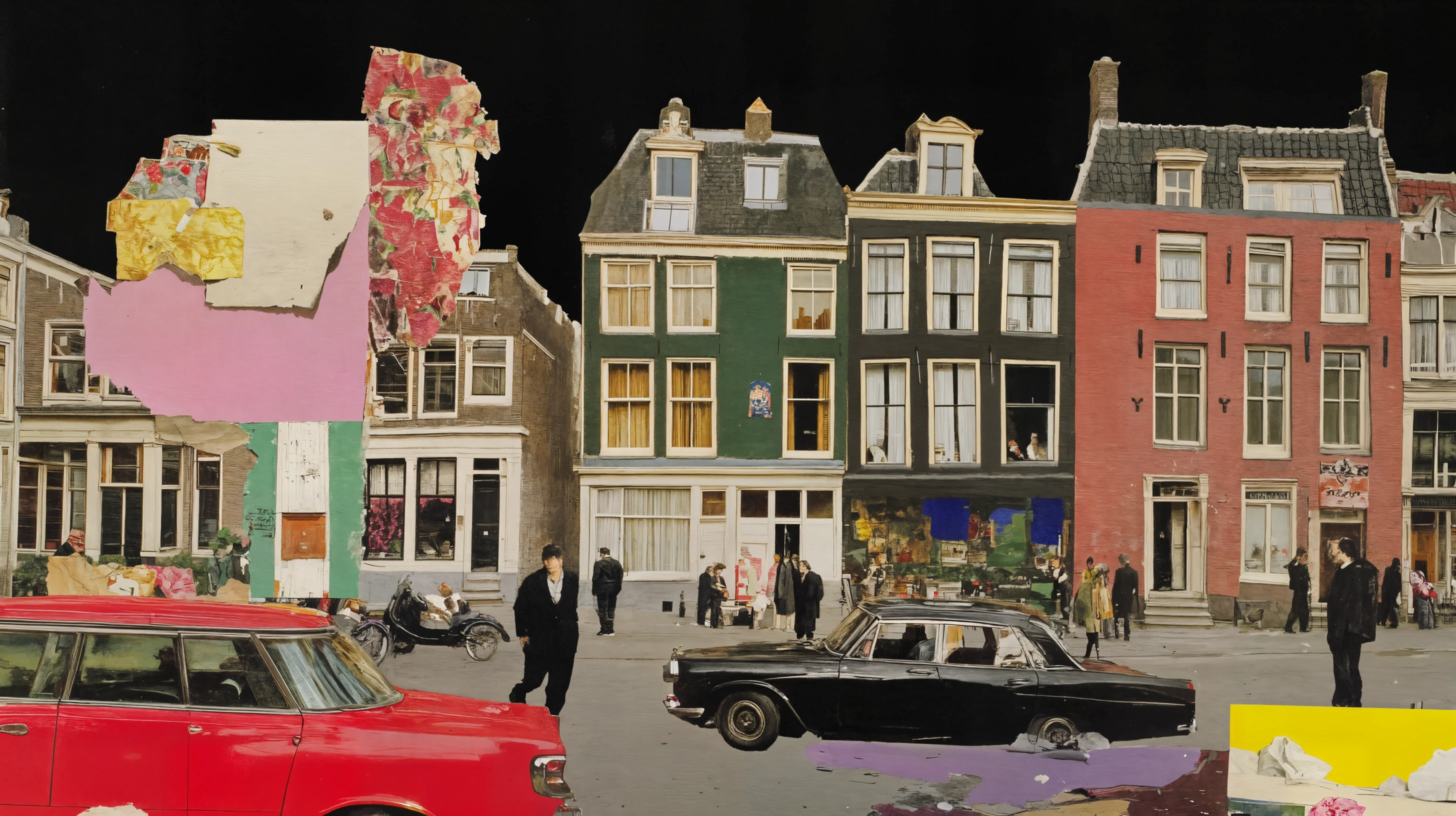 Amsterdam '70 print framed on the wall