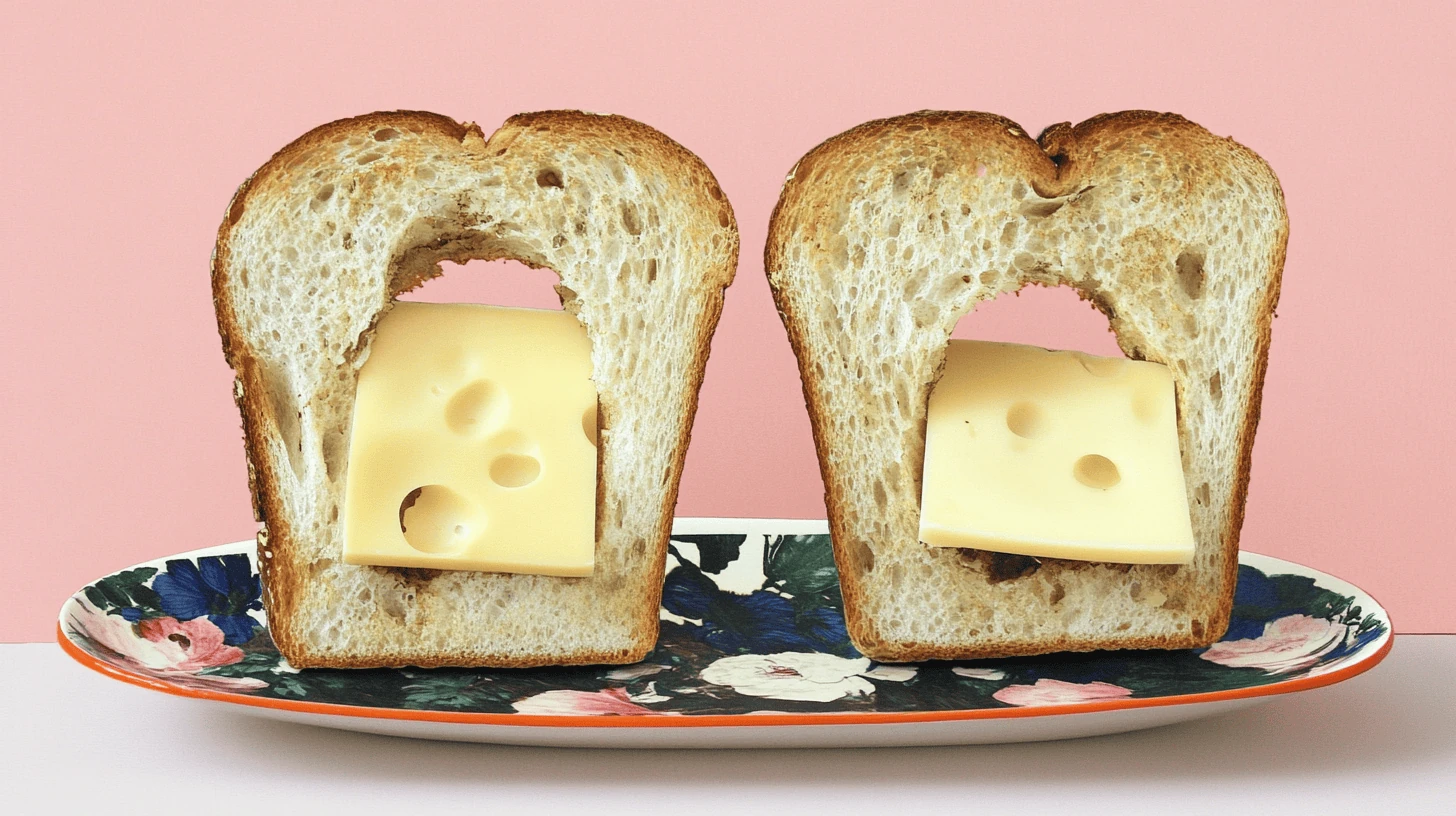 Brood & Kaas — limited edition collage print, Stilleven series, kutdakrap Amsterdam