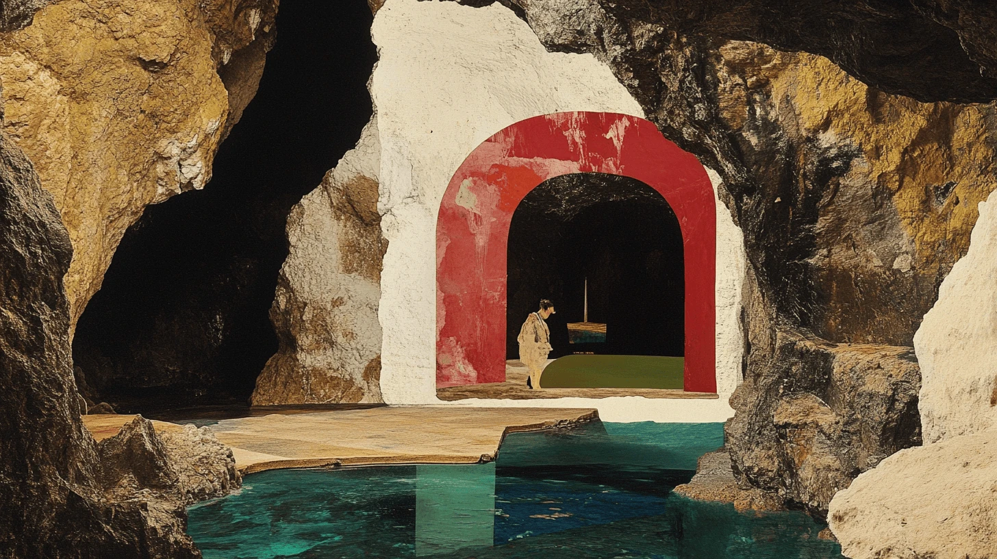 Cavern Flash — limited edition collage print, Crash series, kutdakrap Amsterdam