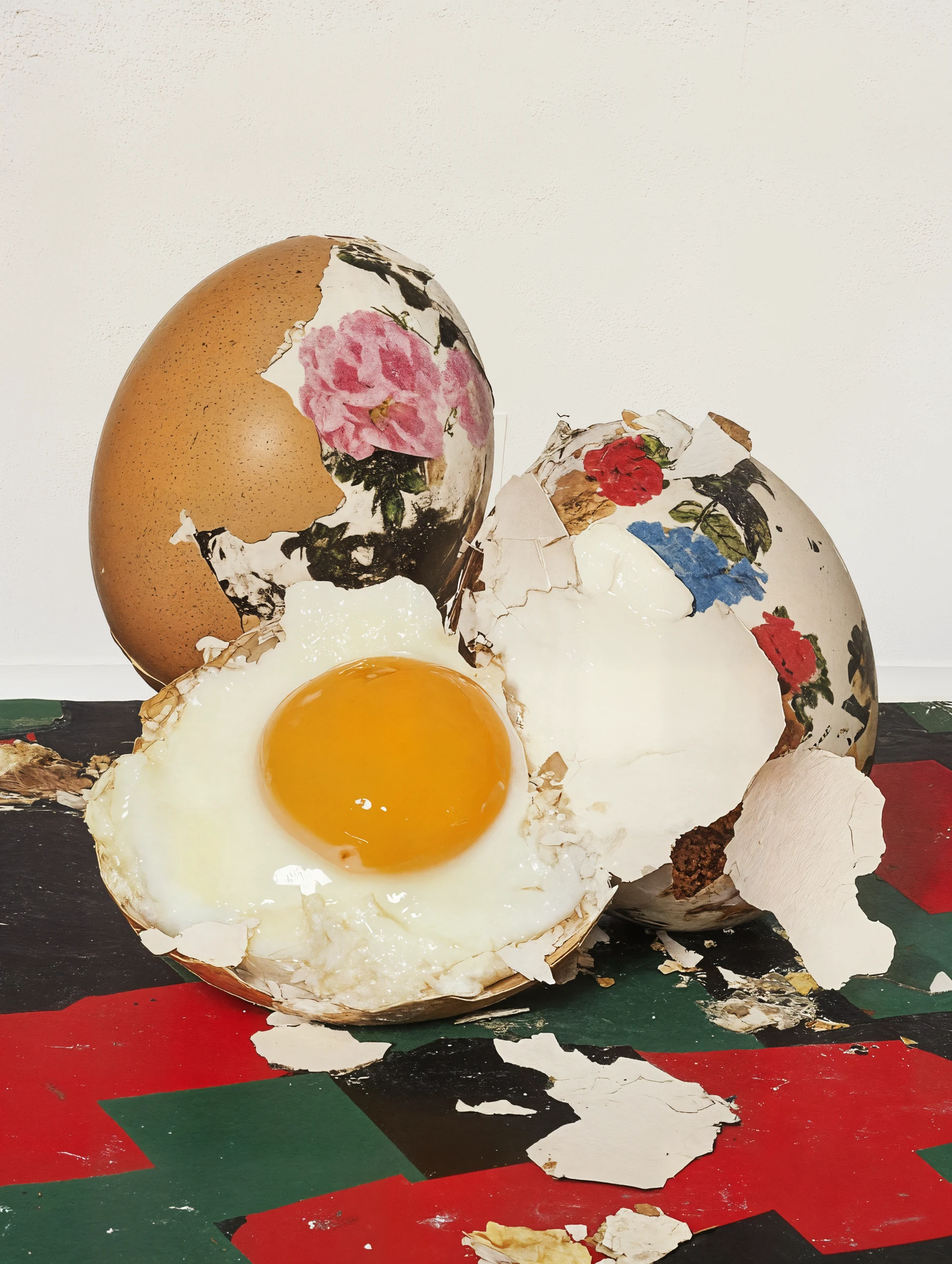 Gebroken Ei, limited edition collage print, Stilleven series, kutdakrap Netherlands