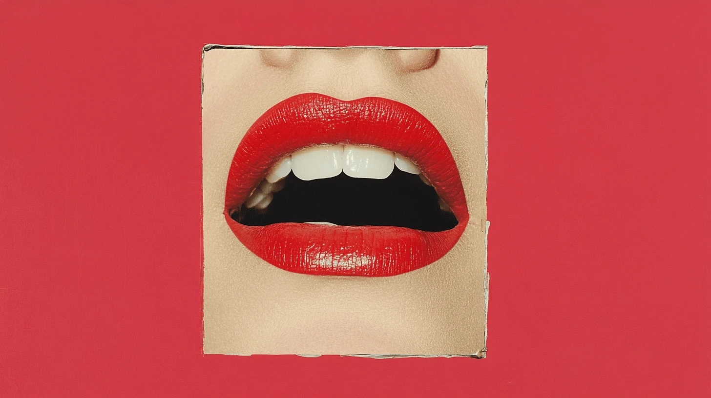 Mond Rood — limited edition collage print, Mond series, kutdakrap Amsterdam